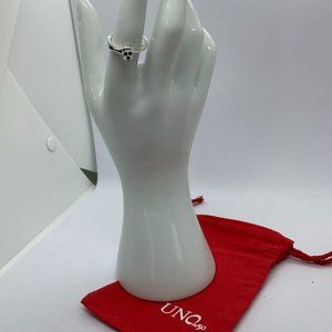 UNO de 50 RING SKULL FACE Ring  silver-plated metal Ring size 8